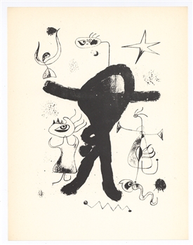 Joan Miro surrealist lithograph