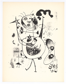 Joan Miro surrealist lithograph