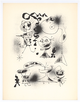 Joan Miro surrealist lithograph