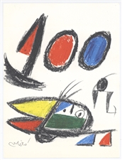 Joan Miro lithograph "Number 100" Bolaffi Arte