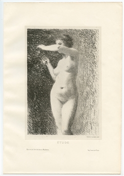 Henri Fantin-Latour original lithograph Etude