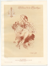 Jules Cheret lithograph, danse
