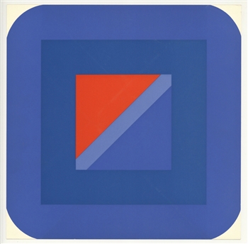 Georg Karl Pfahler silkscreen "Metro Blau"