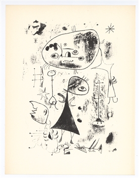 Joan Miro surrealist lithograph