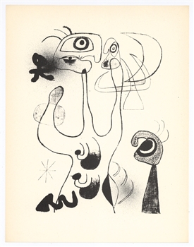 Joan Miro surrealist lithograph