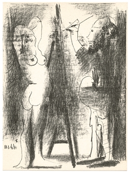 Pablo Picasso "The Artist and his Model II" original lithograph