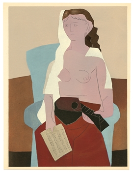 Pablo Picasso Femme assise pochoir