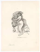 Pierre-Auguste Renoir "Femme au cep de vigne" original lithograph