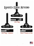 Laser Engraved Flag 01 design Charging Handles