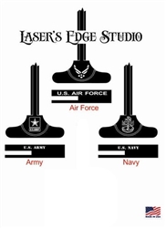 Laser Engraved Military design Charging Handles: Air Force, Army, Navy