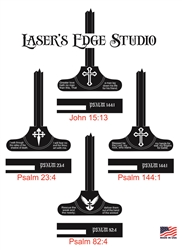 Laser Engraved Religious design Charging Handles