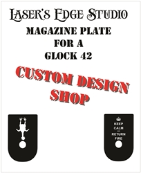 Glock 42 Engraved Magazine Plate - Custom