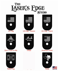 Engraved Glock 42 Magazine Plate - Flags 01