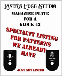 Engraved Glock 42 Magazine Plate - Death 01