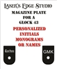 Engraved Glock 43 Magazine Plates specialty pattern