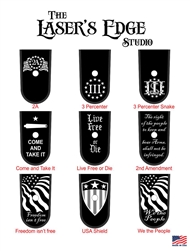 Engraved Ruger LC9s Magazine Plates Flag Patterns