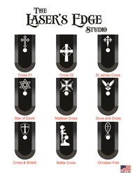 Engraved Ruger LC9s Extended Magazine Plates Religious Patterns