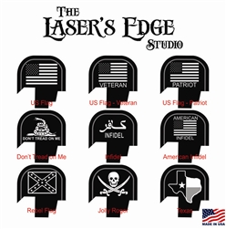 Engraved S&W Shield Back Plate  Flag Patterns