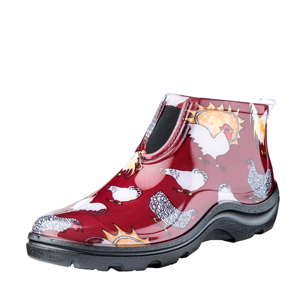 Sloggers Made in the USA Barn Boots -Barn Red Chicken Print