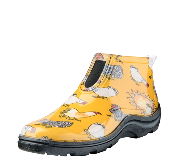 Sloggers Made in the USA Barn Boots -Chicken Daffodil Yellow Print