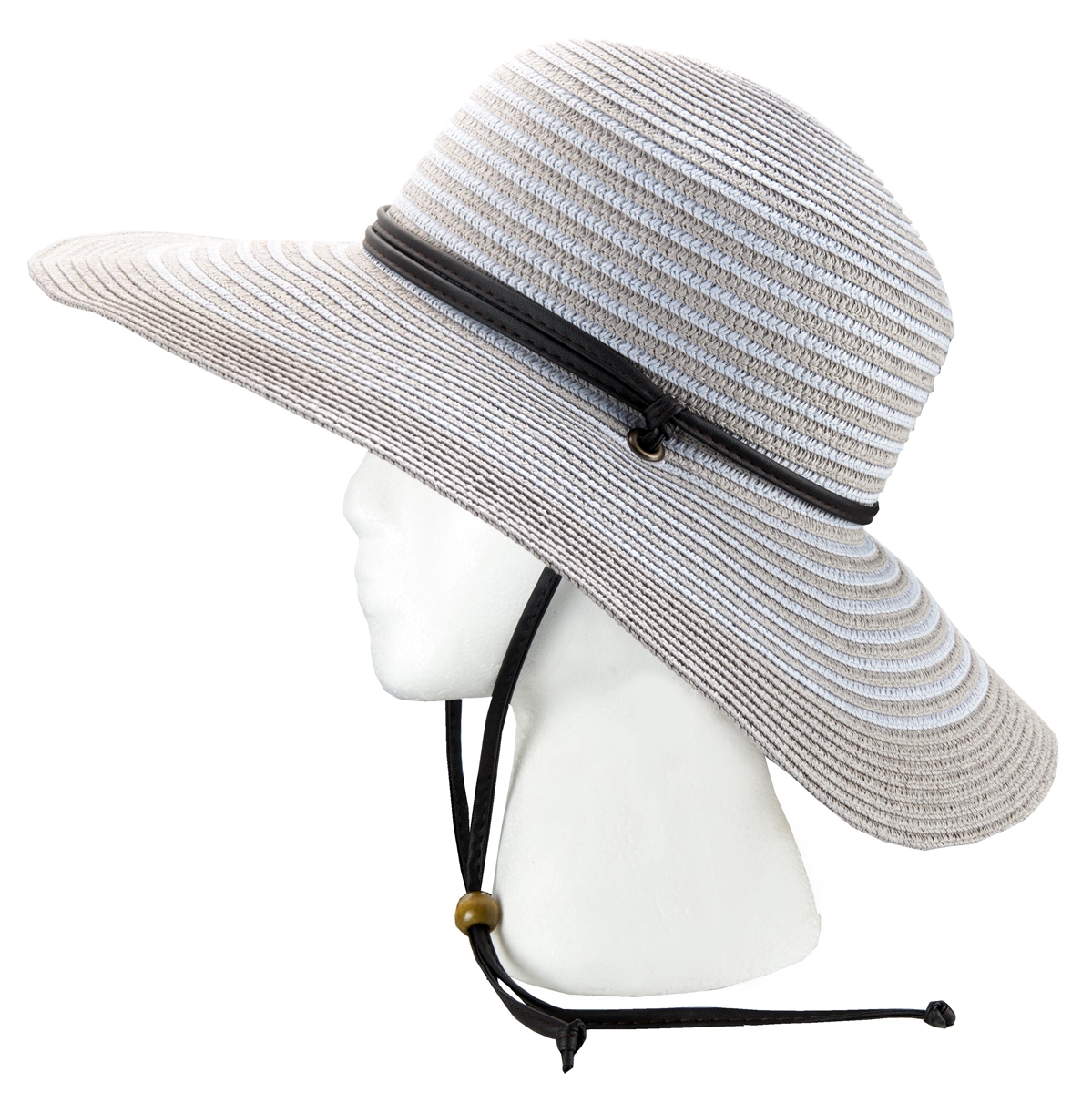 Sloggers Women's Braided Hat with Win Lanyard Grey UPF 50+ Maximum Sun  Protection