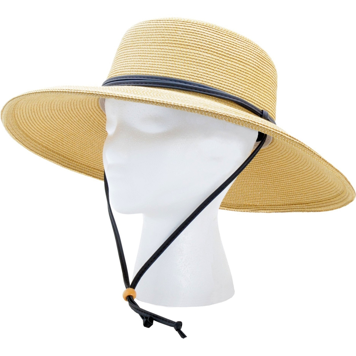 Sloggers Women's Braided Sun Hat with Wind Lanyard UPF 50+ Maximum