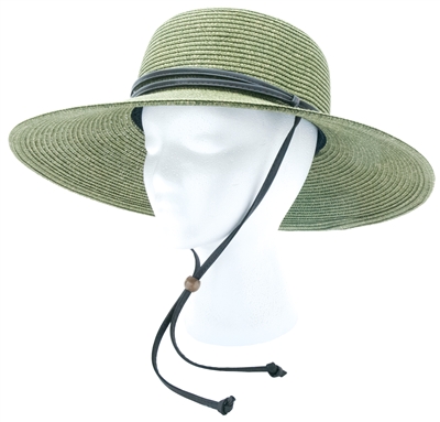 Sloggers Women's Braided Sun Hat with Wind Lanyard UPF 50+
