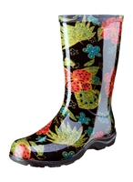 Sloggers Made in the USA Women's Rain Boots - Midsummer Black Print