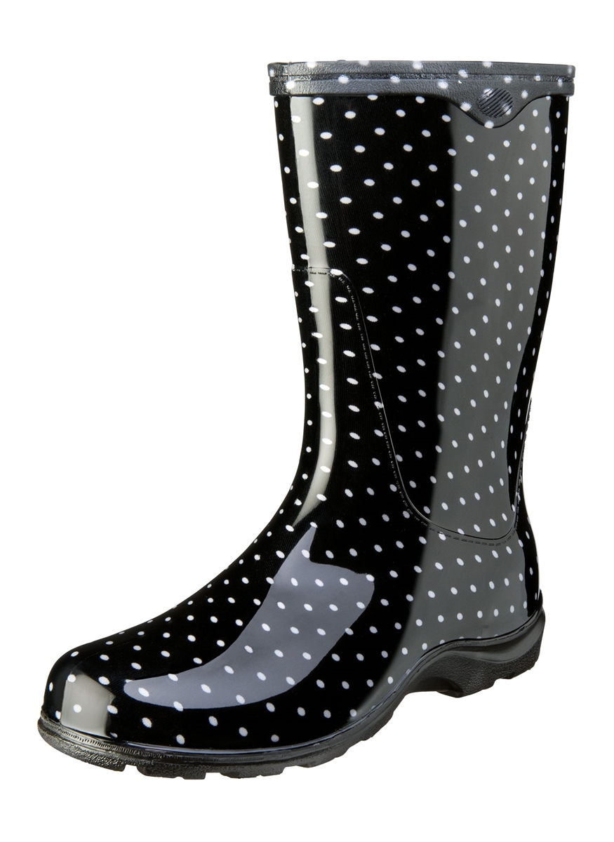 Women's polka dot 2025 rain boots