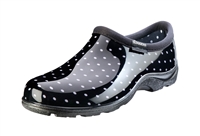 Women's Rain & Garden Shoes - Black & White Polka Dots