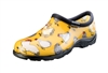 Sloggers Women's Rain & Garden Shoe in Daffodil Yellow Chicken Prints