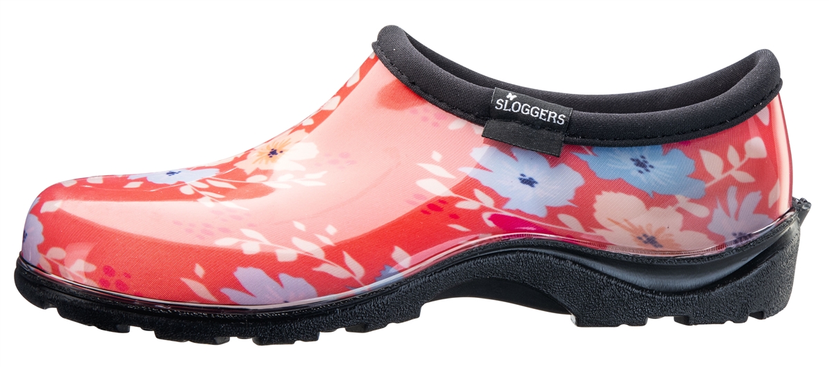 Sloggers Floral Fun Coral Waterproof Rain & Garden Shoe