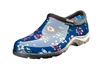 Sloggers Waterproof comfort shoes, Made in the USA! Women's Rain & Garden shoes. Ditsy Spring Blue Print.