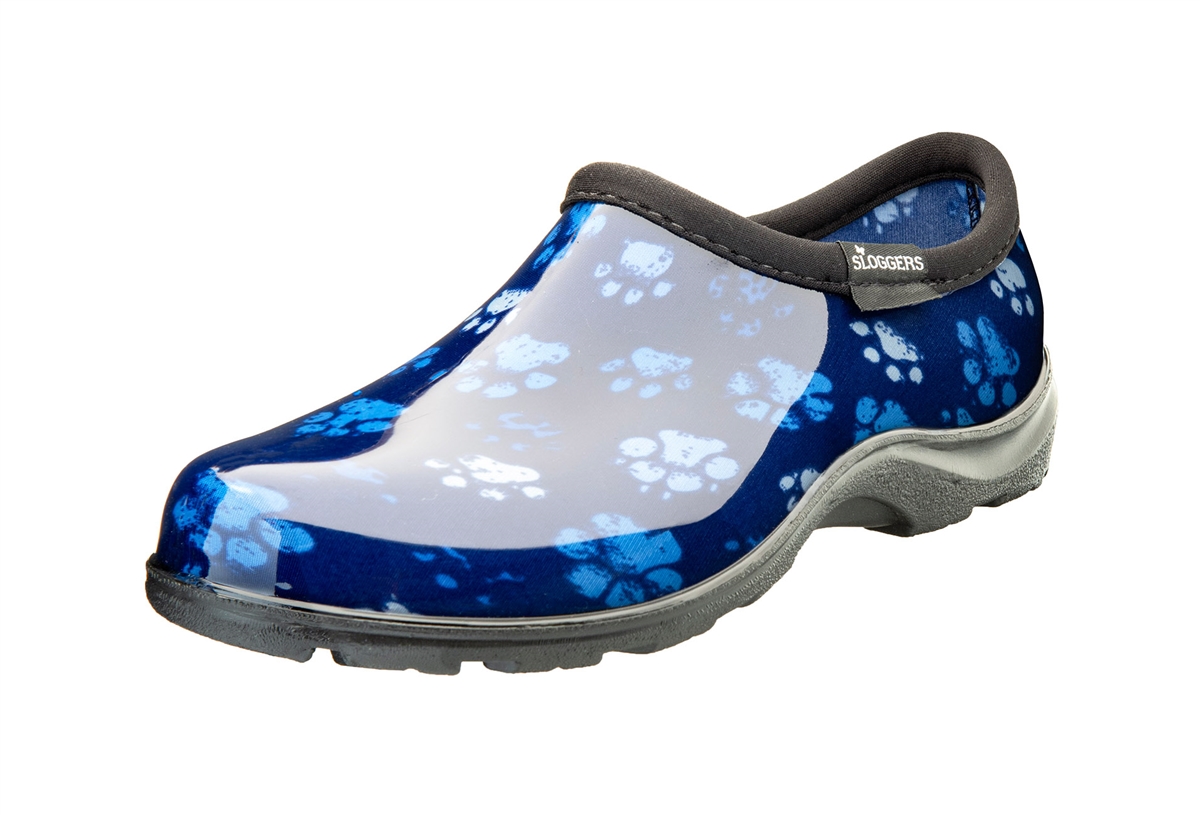 Sloggers Grungy Paw Blue Waterproof Rain Garden Shoe