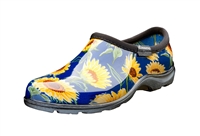 Sloggers Waterproof comfort shoes, Made in the USA! Women's Rain & Garden shoes.Sunflower Blue Print.