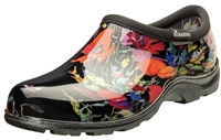 Sloggers Waterproof comfort shoes, Made in the USA! Women's Rain & Garden shoes.In Fields Black Print.