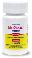 EtoGesic 150 mg, 30 Tablets Osteoarthritis Anti-Inflammatory for Dogs