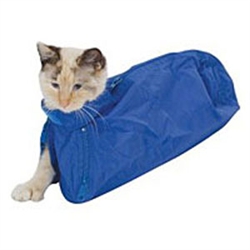 Feline Restraint Nylon Bag for 1-5 lbs Cats in Grey