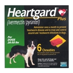 Heartgard Plus Chewables For Dogs 26-50 lbs, 6 Pack