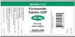 Furosemide 40mg, 1000 Tablets