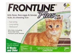Frontline Plus for Cats, Green 6 Tubes
