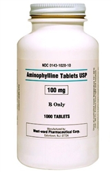 Aminophylline 100mg, 1000 Tablets