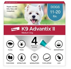 K9 Advantix II For Dogs-Flea & Tick Spot-On Treatment - 4 Pack TEAL