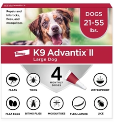 K9 Advantix II For Dogs-Flea & Tick Spot-On Treatment - 4 Pack RED