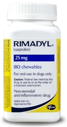 Rimadyl (Carprofen) 25mg, 180 Chewable Tablets