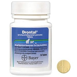 Drontal Dewormer For Cats - 50 Tablets