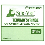 Terumo Sur-Vet Syringe, 3cc, 22G X 3/4" l Syringe Needle Combination