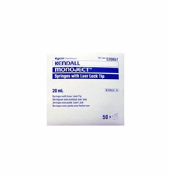 Monoject Syringe 20cc, Without Needle, Regular Luer, 50/Box
