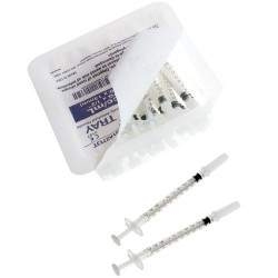 Terumo Allergy Syringe 1cc, 27G x 1/2" Regular Bevel Needle, 4 Trays of 25 Syringes