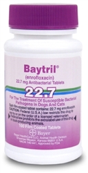Baytril 22.7mg, 100 Film Coated Tablets